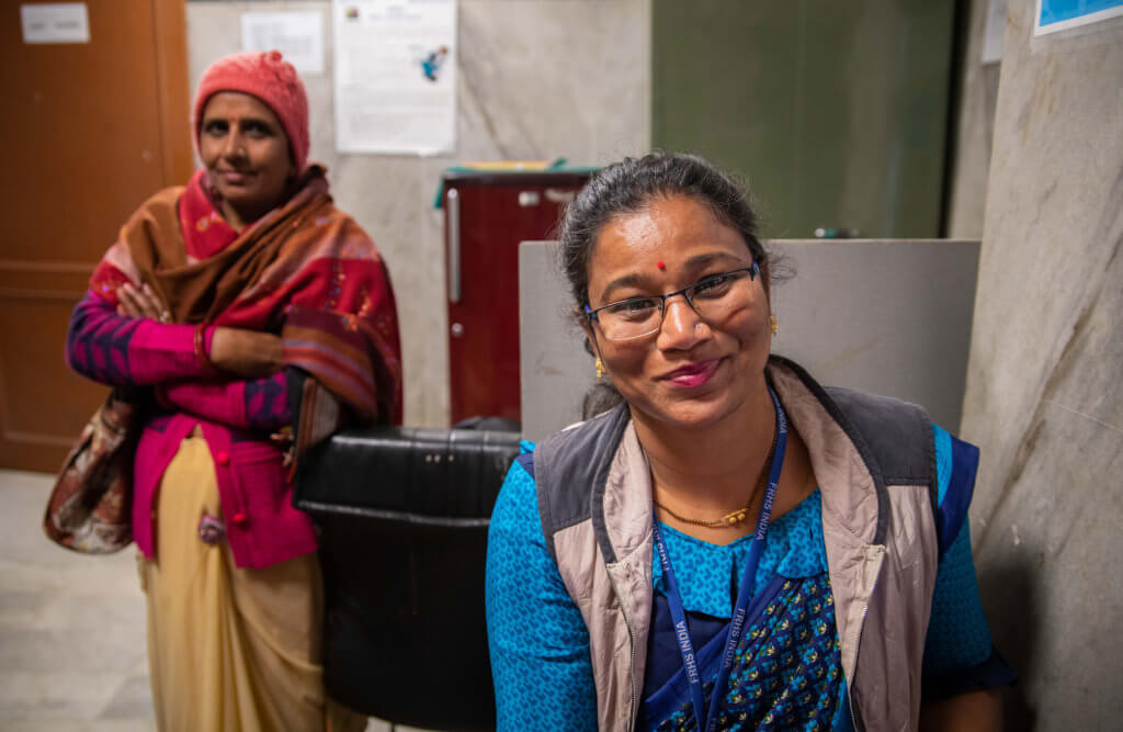 MSI advocacy efforts supported healthcare providers like Meenakshi, pictured here smiling at a clinic.