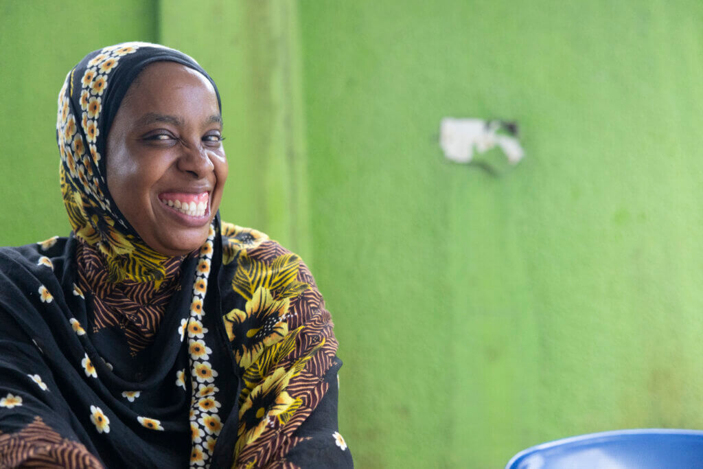 Samira waits to be seen at an MSI Tanzania clinic.