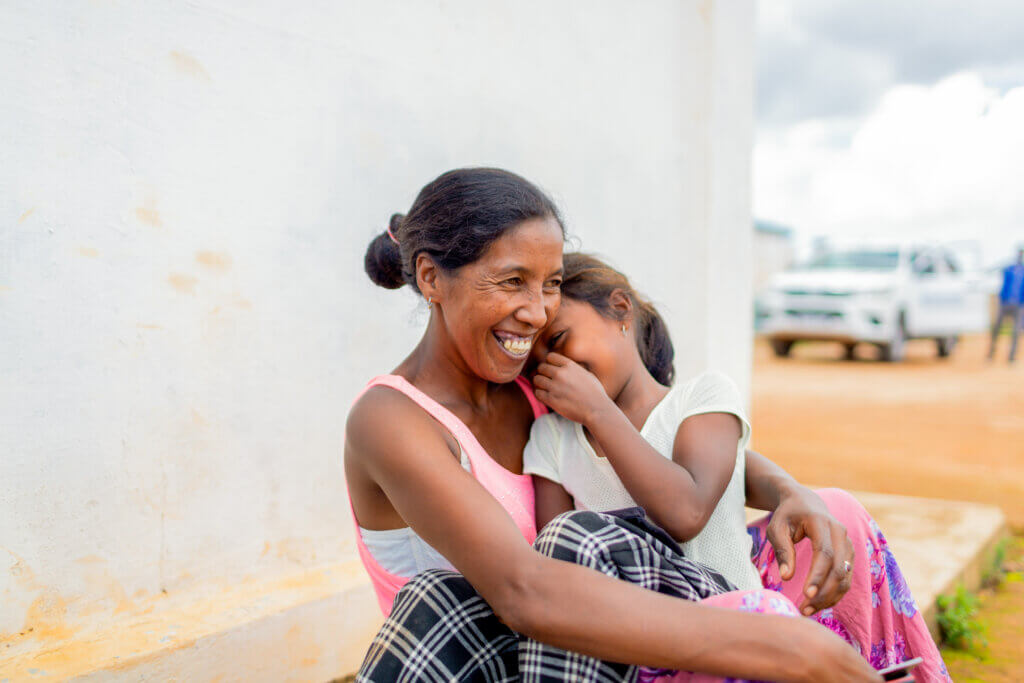 Angeline and her daughter Harena wait for care at an MSI Madagascar clinic, where reproductive choice empowers women and girls to shape their futures.