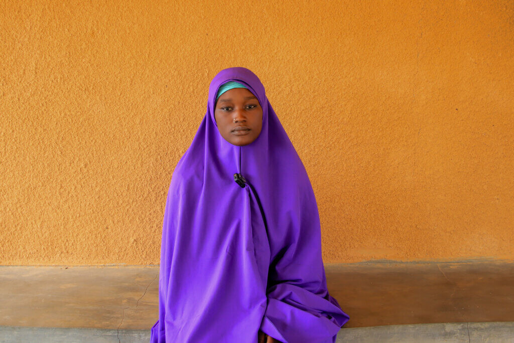 Choukouriya Daouda, 22, waits for a family planning consultation in Niger.